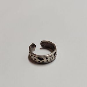 PSCL Peter Stone Floral Open Back Ring Size 4 Sterling Silver 925